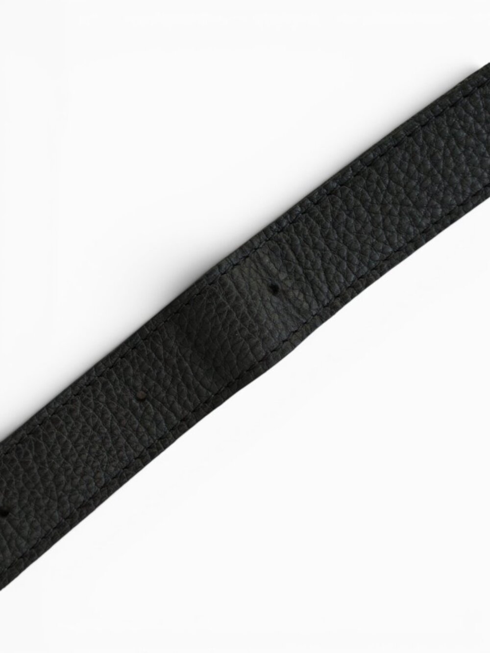 11600 Leather Goods Black Pebbled Leather Crossbody, Made in Spain - Picture 9 of 9